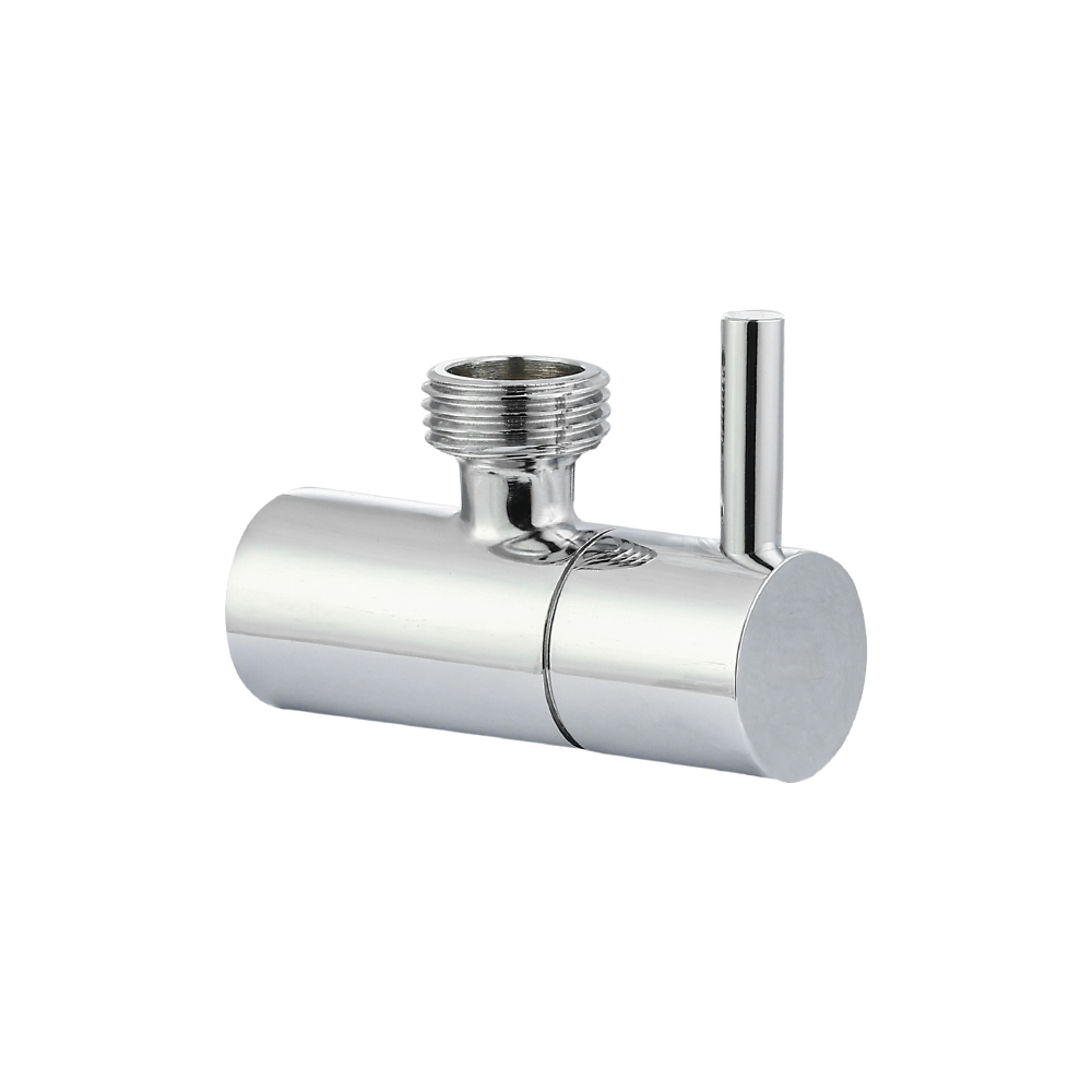CML2001 Bathroom chromed brass angle valve with rod handle 1/2"Fx1/2"M