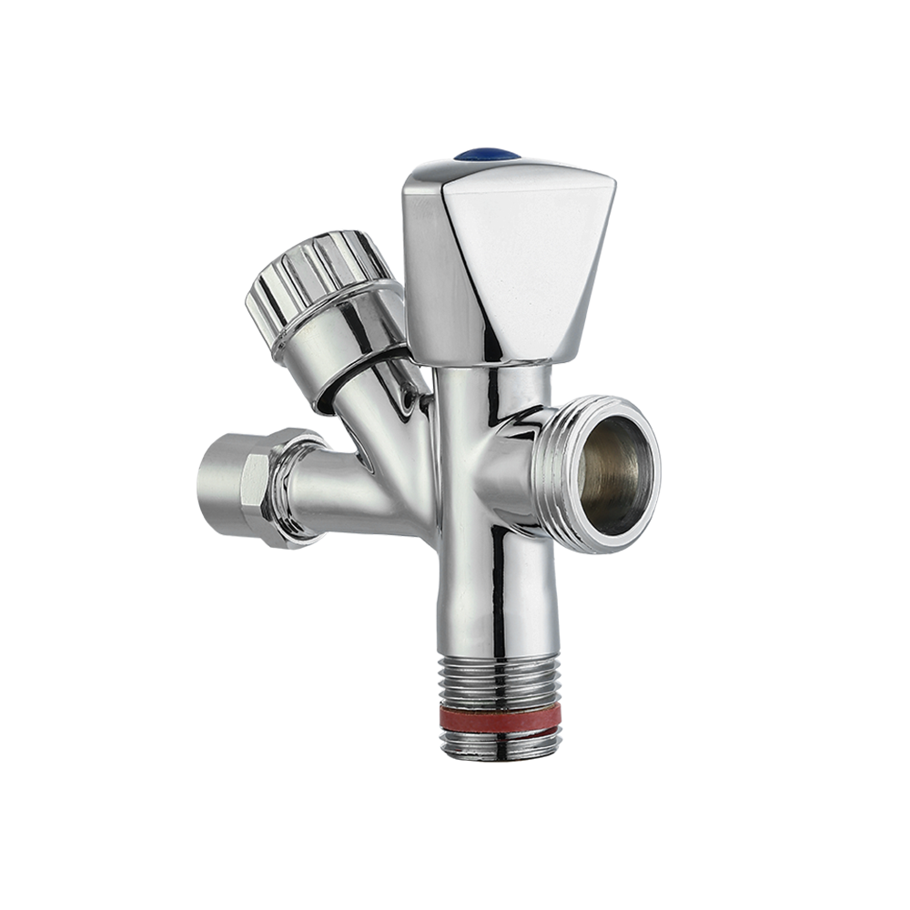 CML2414 Combination bathroom brass angle valve angle stop valve 1/2"x3/4"x10mm chrome coated
