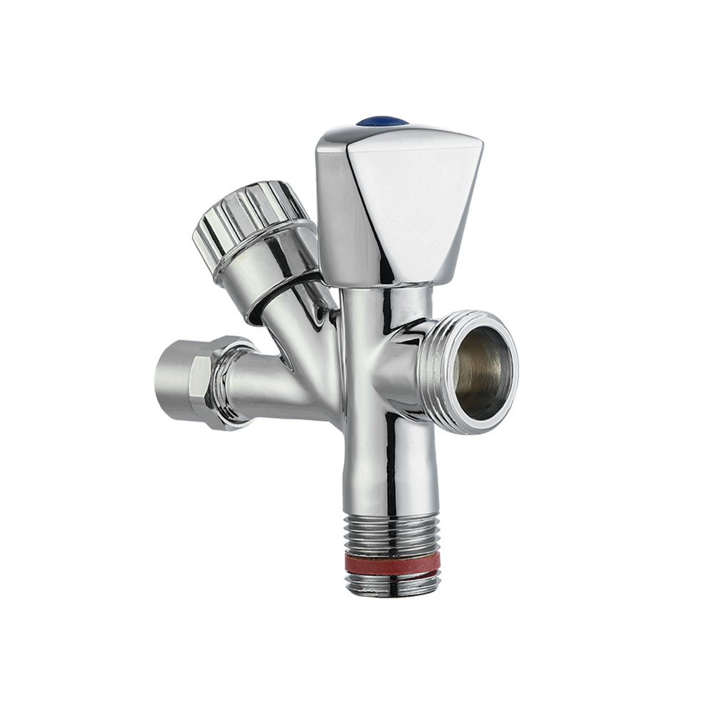 CML2414 Combination bathroom brass angle valve angle stop valve 1/2"x3/4"x10mm chrome coated