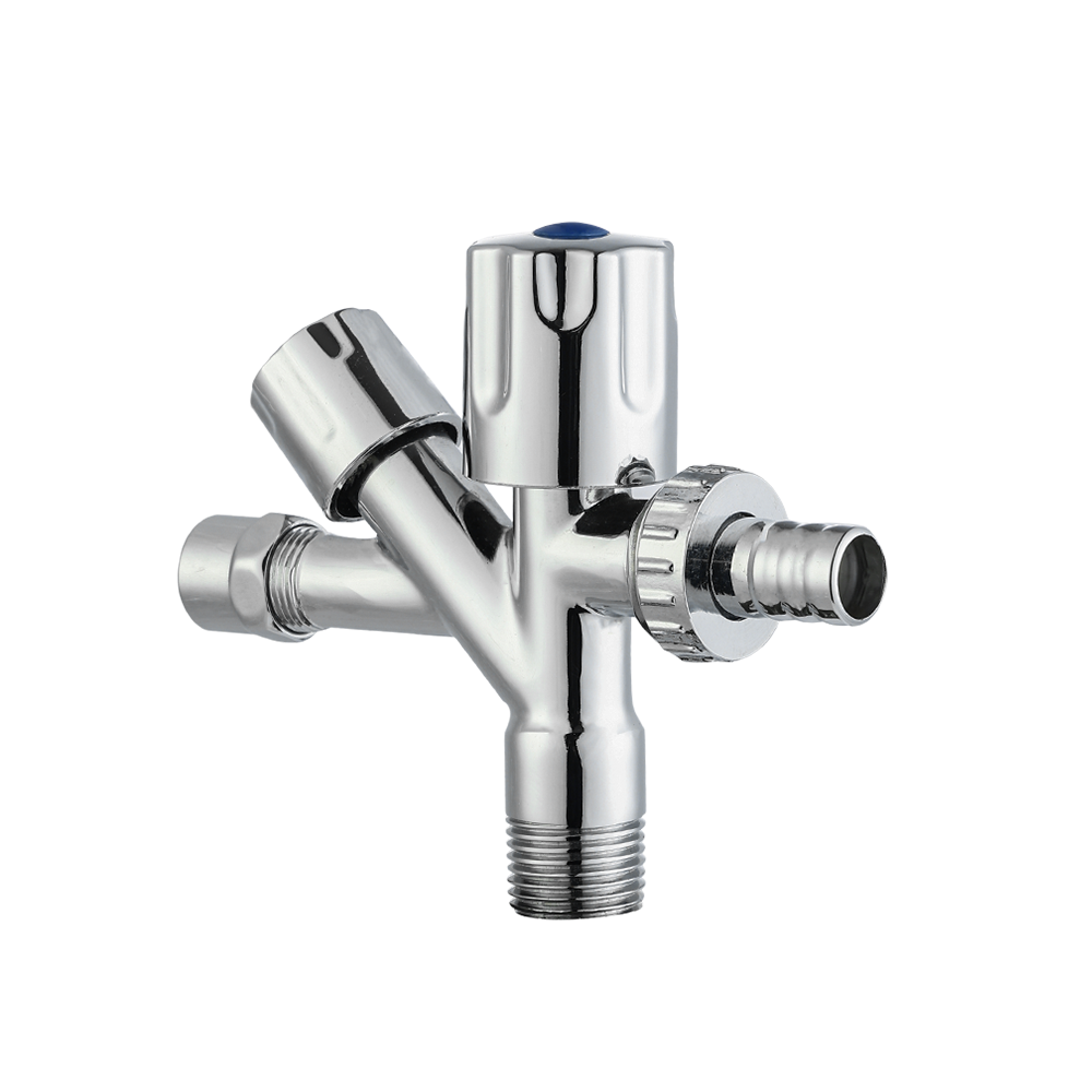CML2430 Nice 3 way brass angle valve /chrome angle valve R1/2"xG3/4x10mm