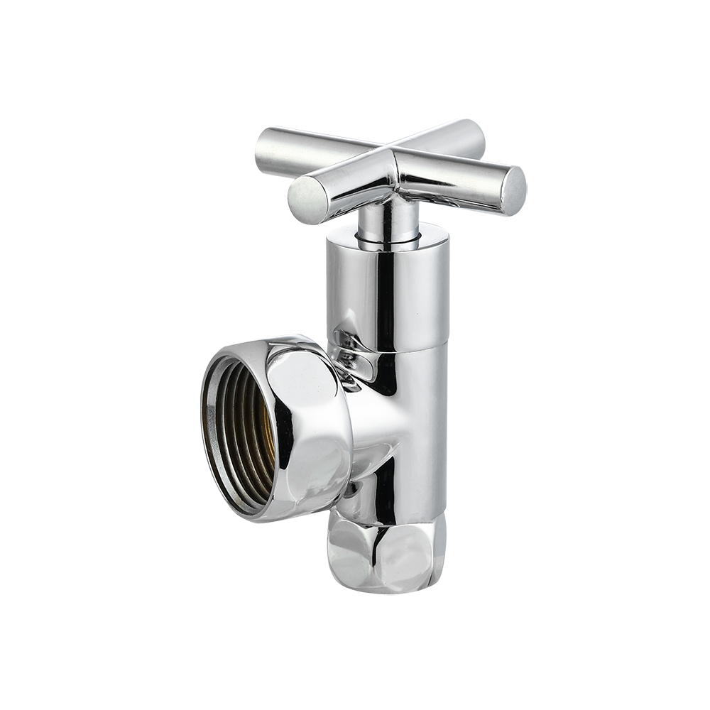 CML2445 Bathroom brass angle valve 1/2"x1" elegant chrome angle valve cross handle