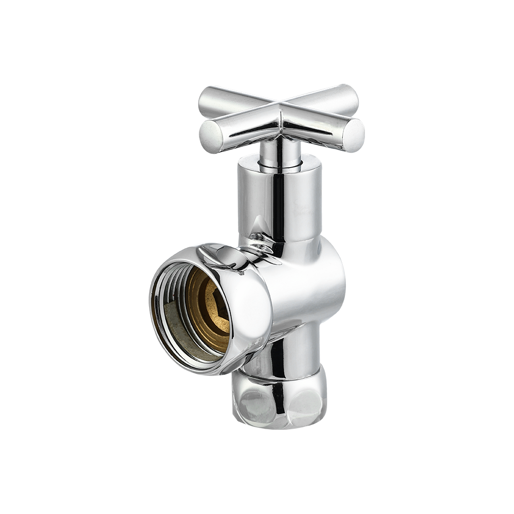 CML2460 Shiny towel rail brass angle valve 3/4"Fx1"F  chrome angle valve cross handle