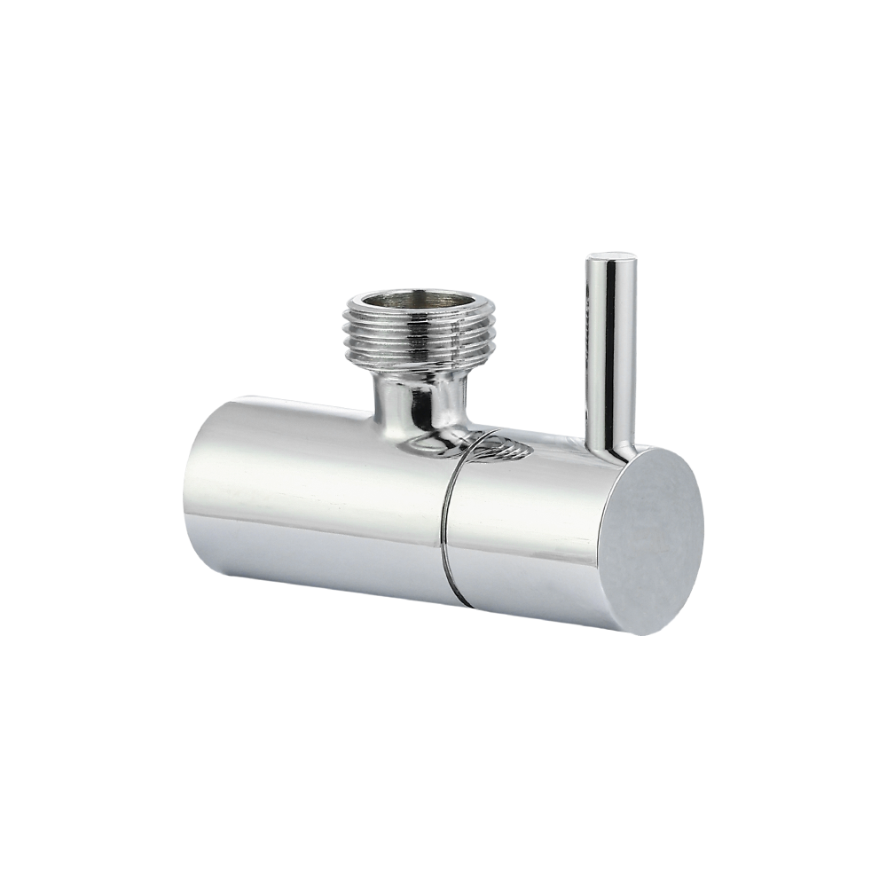 CML2001 Bathroom chromed brass angle valve with rod handle 1/2"Fx1/2"M