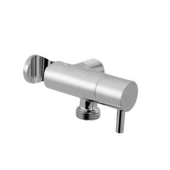 CML2801 Bathroom brass round minimalist angle valve with shower holder 1/2"x1/2" Chrome