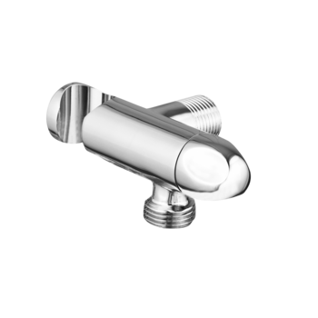 CML2805 Bathroom toilet shattaf angle valve holder brass multifunctional toilet bidet valve with holder chrome plated wall mounted 1/2"x1/2"