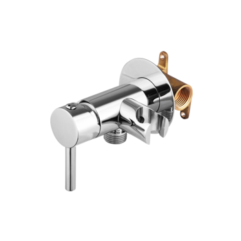 CML3903 Multifunctional brass faucet angle valve with holder water stop valve switch for shower water control bathroom accessories chrome plated 1/2"