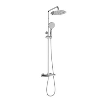 CML39060015 Chrome Thermostatic Shower Faucet System with Shower Head and Hand Shower