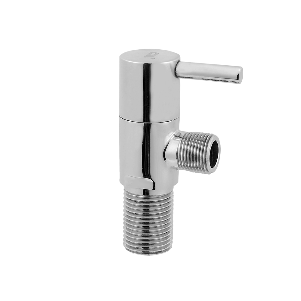 CML2020 Wall mounted brass angle valve for mixer tap, wall connection 1/2 inch with single lever, 1/2 inch outflow, chrome