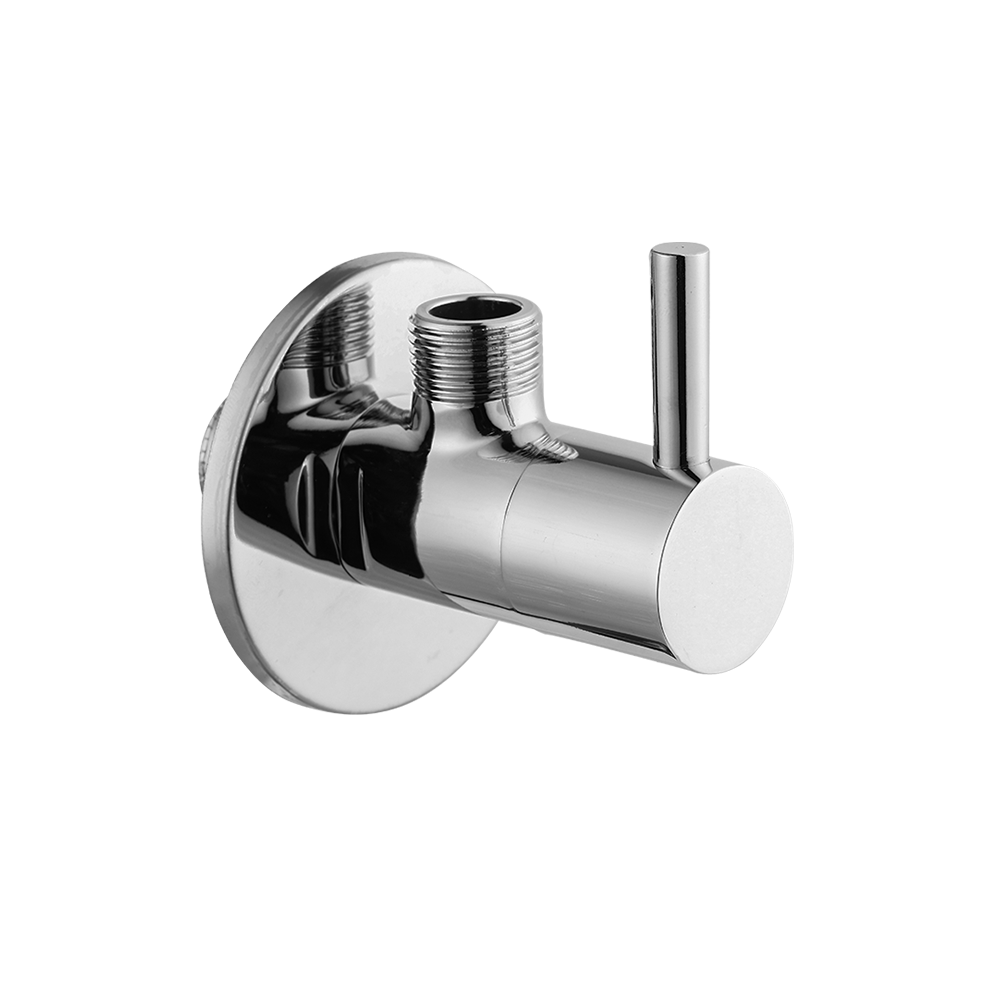 CML2020 Wall mounted brass angle valve for mixer tap, wall connection 1/2 inch with single lever, 1/2 inch outflow, chrome