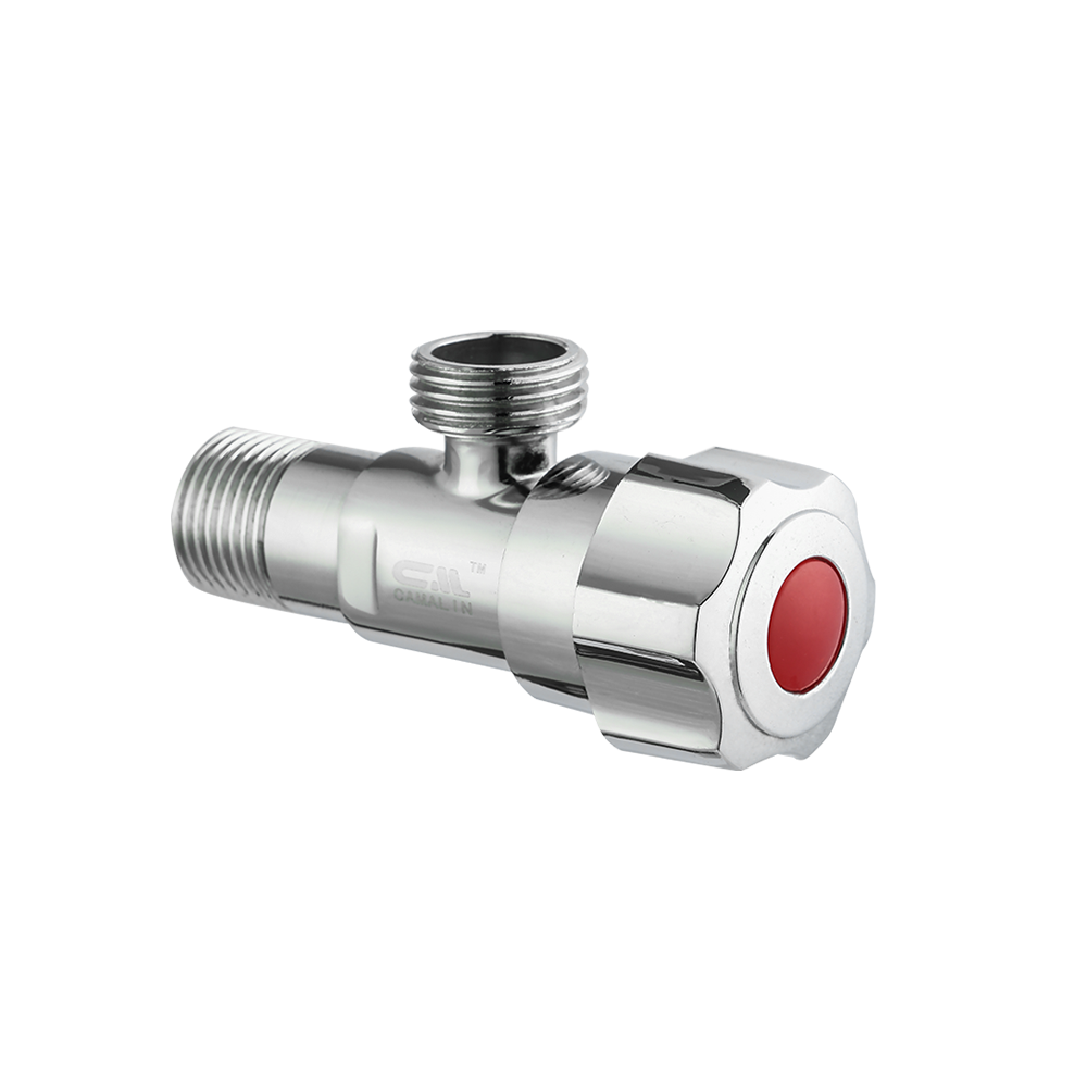 CML2038 High precision bathroom brass angle valve with zinc alloy handle 1/2"x1/2"chrome plated