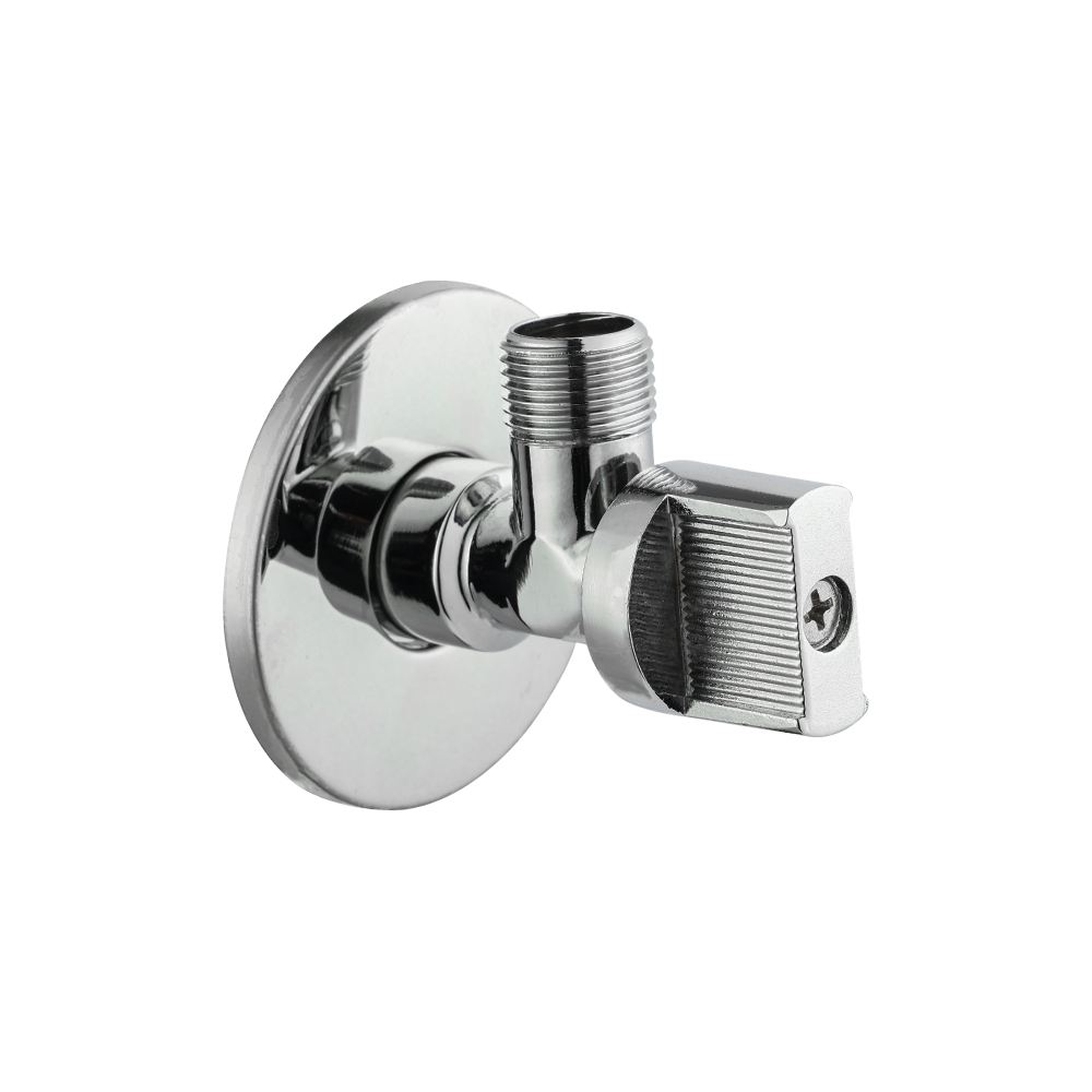 CML2601 Angled water isolating valve, wall mounted isolation tap, G1/2", brass, Chrome