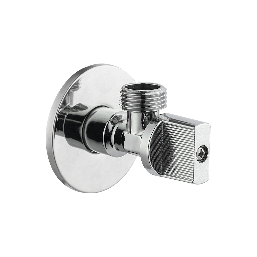 CML2602 Angled type ball valve, wall mounted isolation tap, G1/2", brass, Chrome