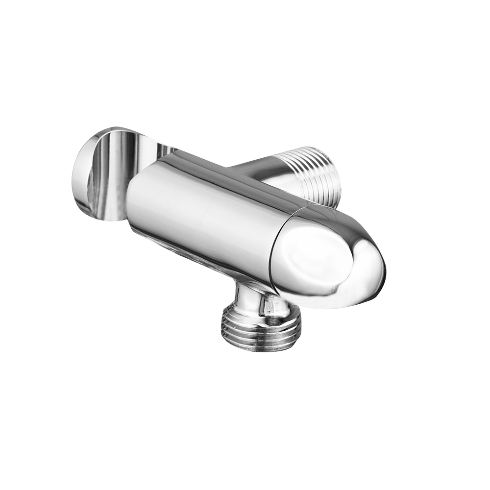 CML2805 Bathroom toilet shattaf angle valve holder brass multifunctional toilet bidet valve with holder chrome plated wall mounted 1/2"x1/2"