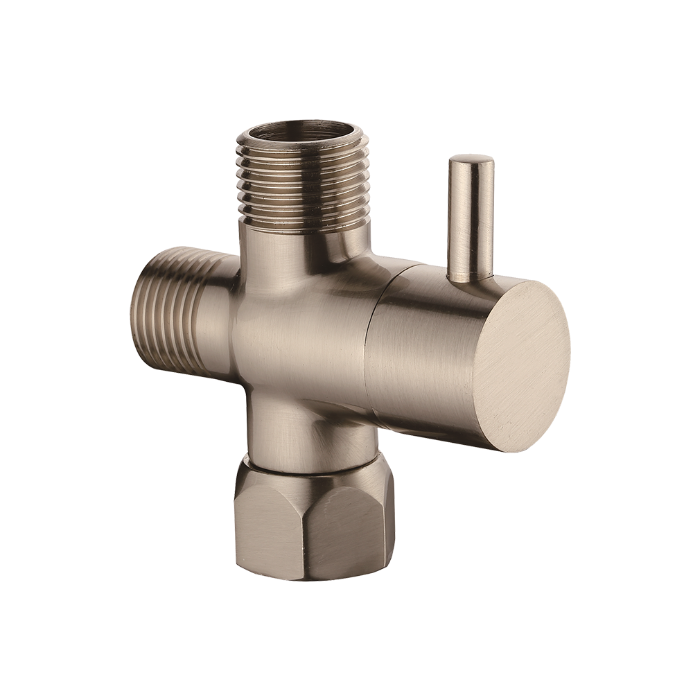 CML8013 G1/2" bathroom solid brass 3-way shower arm diverter valve for handshower brushed nickel