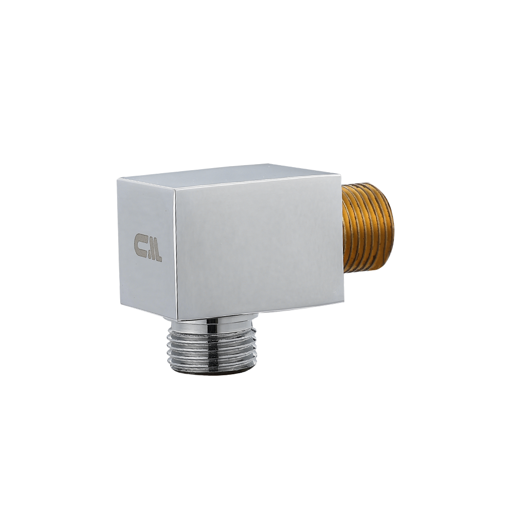 CML802411Brass shower wall mounted outlet hose connector water flow square chrome bathroom spare part 1/2"