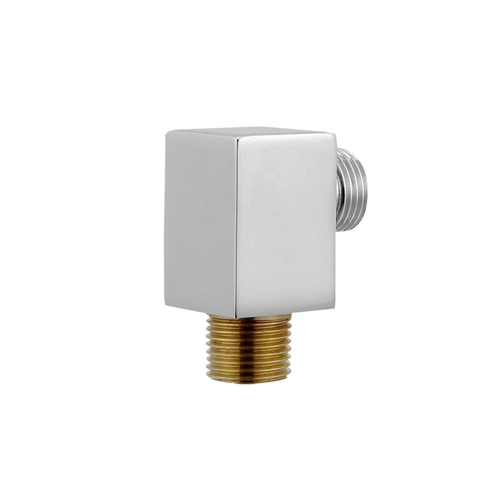 CML802411Brass shower wall mounted outlet hose connector water flow square chrome bathroom spare part 1/2"