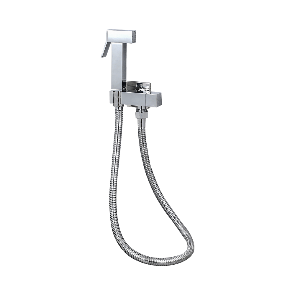 CML8116 Chromed brass hand-held wall mounted mixer hot and cold water with hose bathroom kitchen bidet sprayer faucet set kit 1/2"