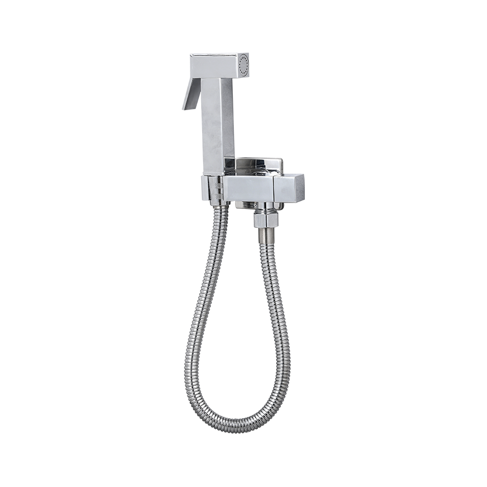 CML8117 Professional chromed brass hand-held wall mounted mixer hot and cold water with hose bathroom kitchen bidet sprayer faucet set kit 1/2"