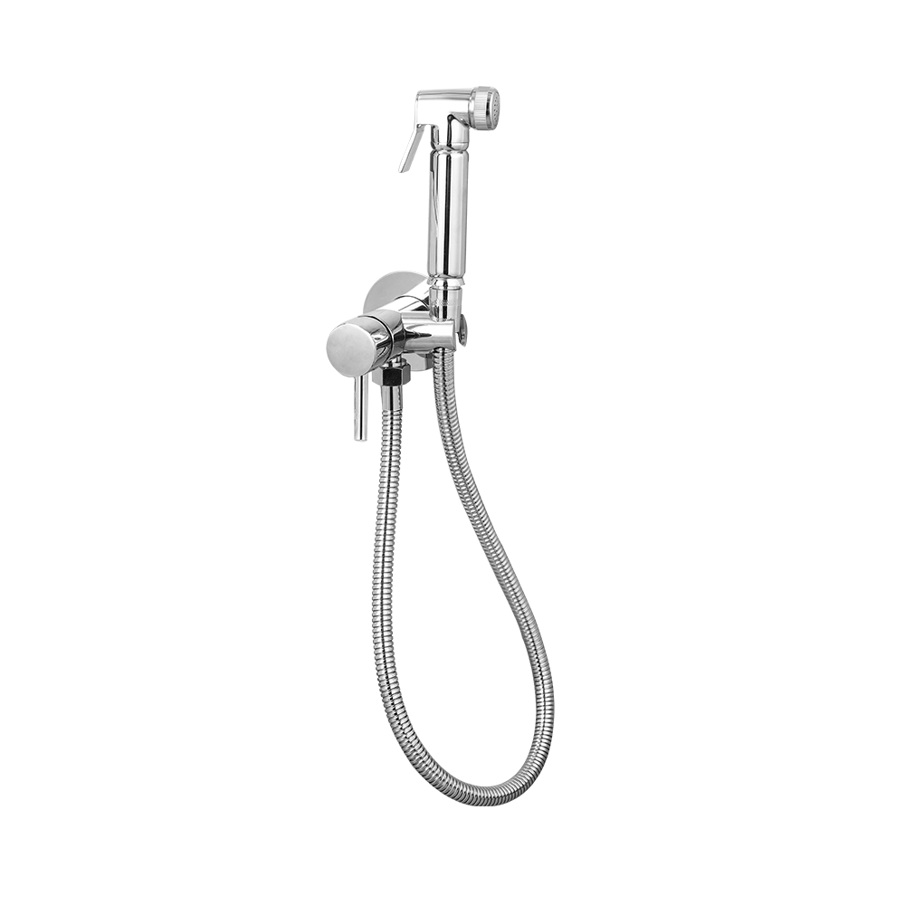 CML8118 Durable bathroom toilet fixture brass bidet sprayer set with open and close switch cold tap chrome brass closet shattaff 1/2"