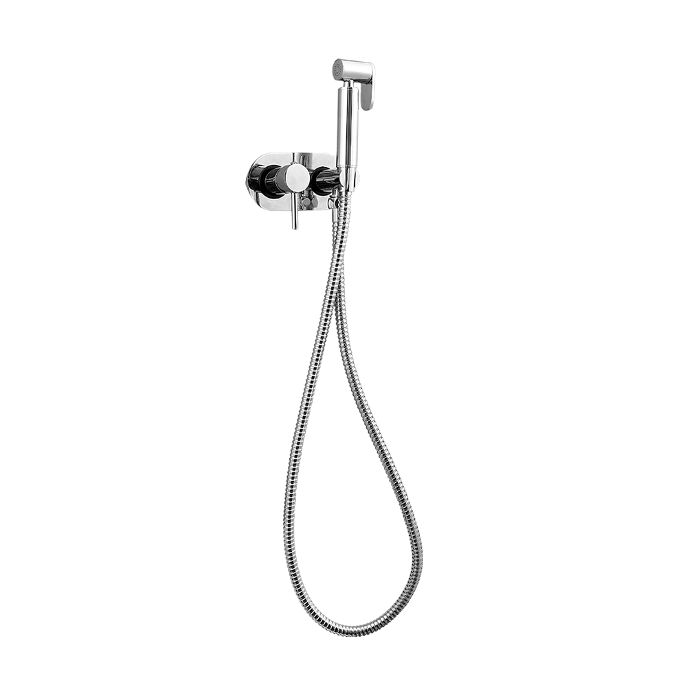 CML8119 Chromed bidet faucets brass handheld bidet sprayer set hot cold water hand bidet faucet hygienic shower toilet bidet 1/2"