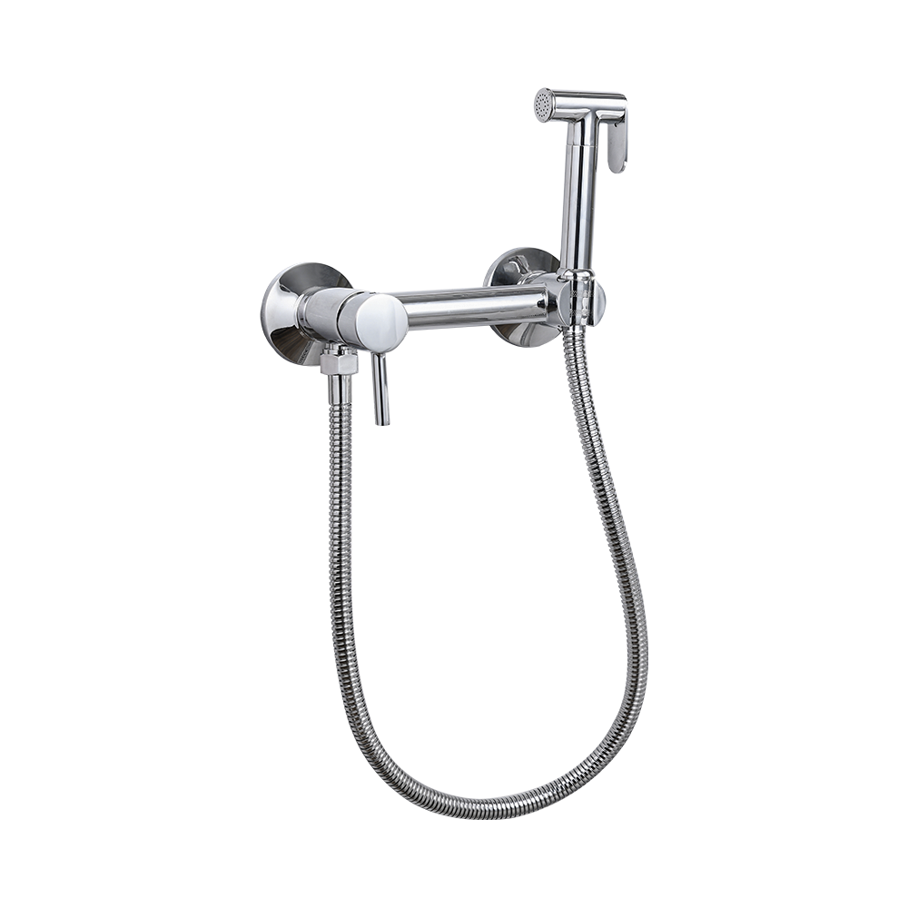 CML8121 Chrome-plated brass hand-held wall-mounted hybrid hot and cold water with stand bathroom kitchen toilet faucet bidet sprayer set 1/2"