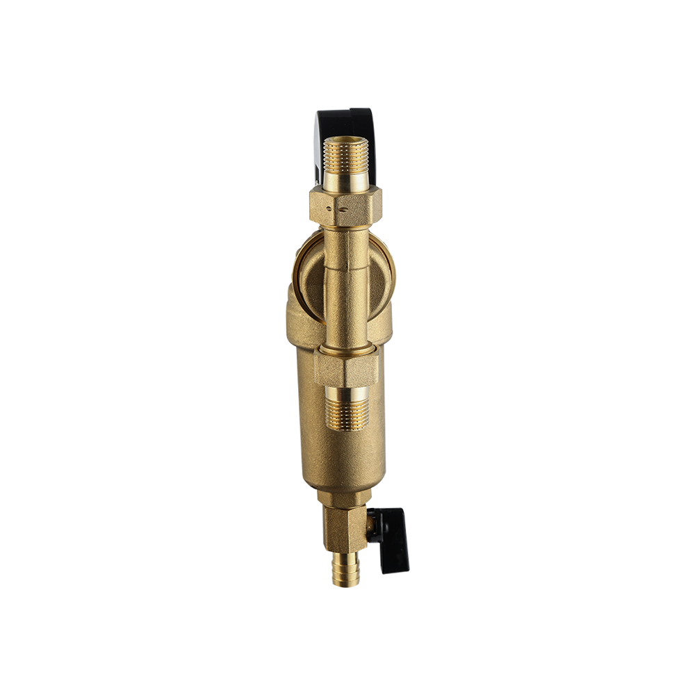 CML9903A High temperature resistance, pre-filter hot water filter whole brass purifier system stainless steel mesh prefilter with gauge hot water 1/2"x1/2"  3/4"x3/4"