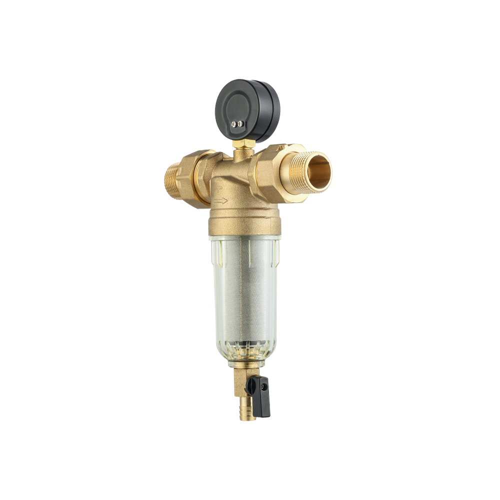 CML9907 High technology pre filter reusable whole house sediment water filter 40 Micron  3/4"  1" brass and transparent plastic bottle