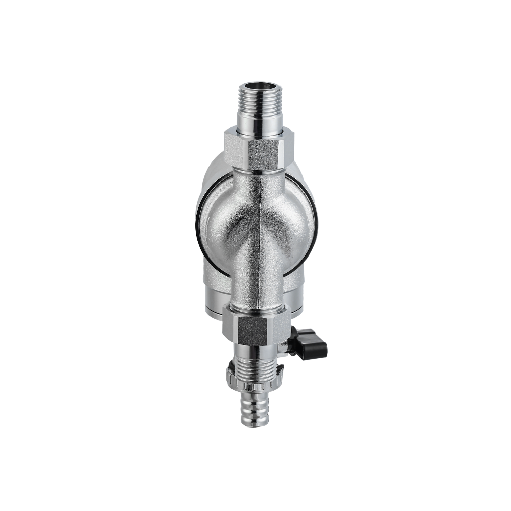 CML9913 Performance filtration pre-filter tap water household whole house central brass filter 1/2"x1/2" chrome plated with/without gauge