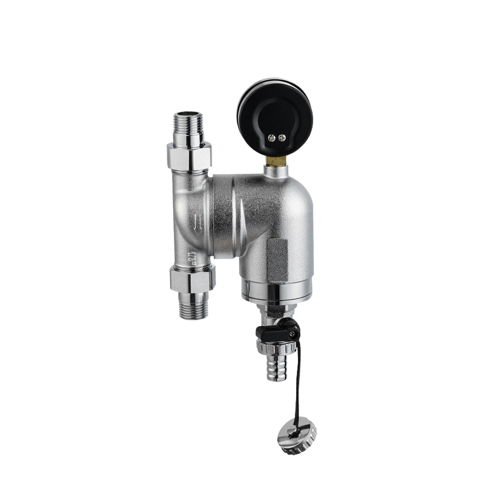 CML9913 Performance filtration pre-filter tap water household whole house central brass filter 1/2"x1/2" chrome plated with/without gauge