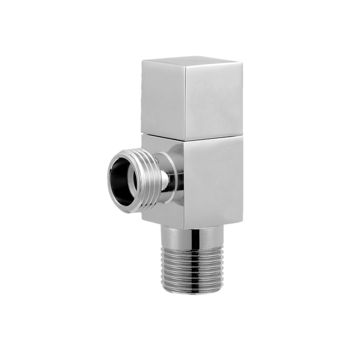 CML2003 Quarter Turn brass angle valve 1/2"chrome plated-Square design