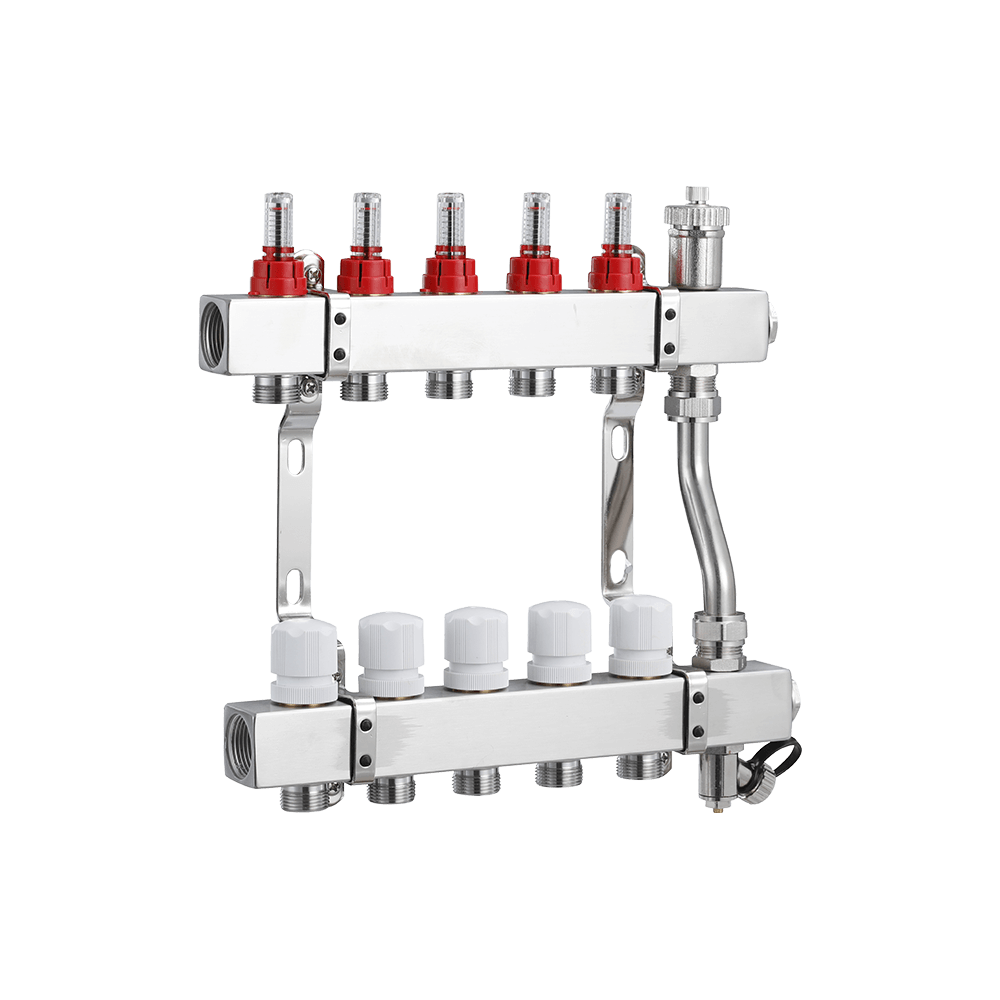 CML67150025 Stainless Steel Radiant Floor Heating Set with Flow Meters 