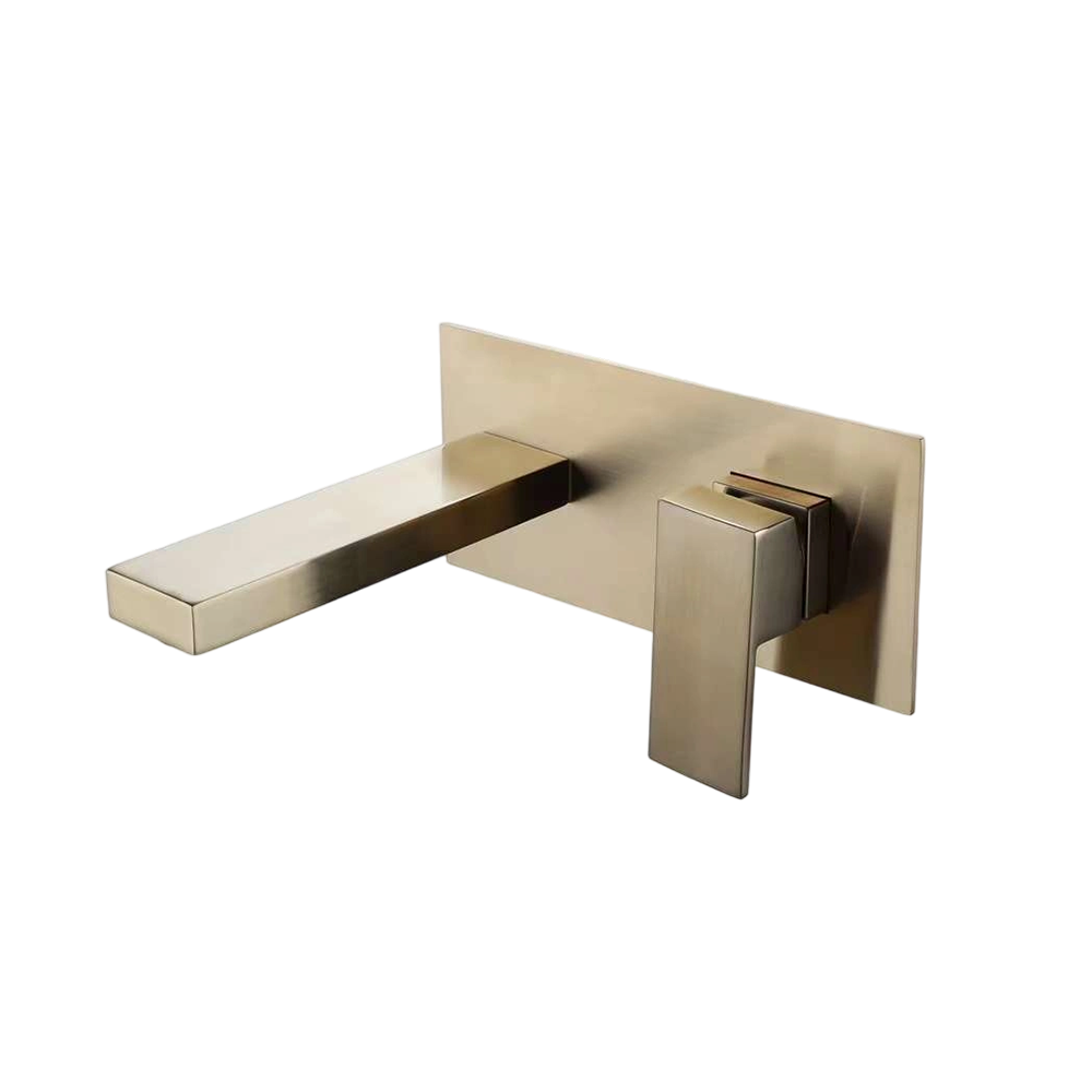 CML30200015A Wall Mount Bathroom Faucet Simple Life Bathroom Sink Faucet in Brushed Brass
