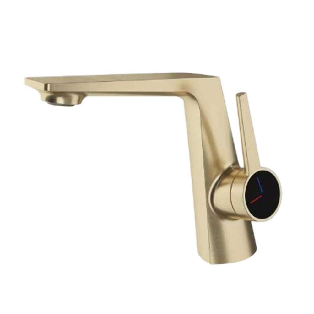 CML30220015A  Lever Handle Bathroom Sink Faucet with Good Performance in Brushed Brass