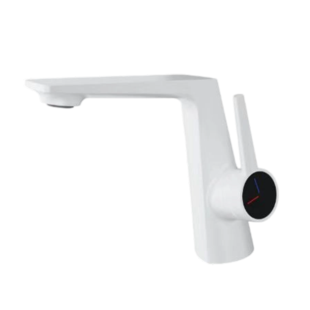 CML30220015C  Lever Handle Bathroom Sink Faucet with Good Performance White Color