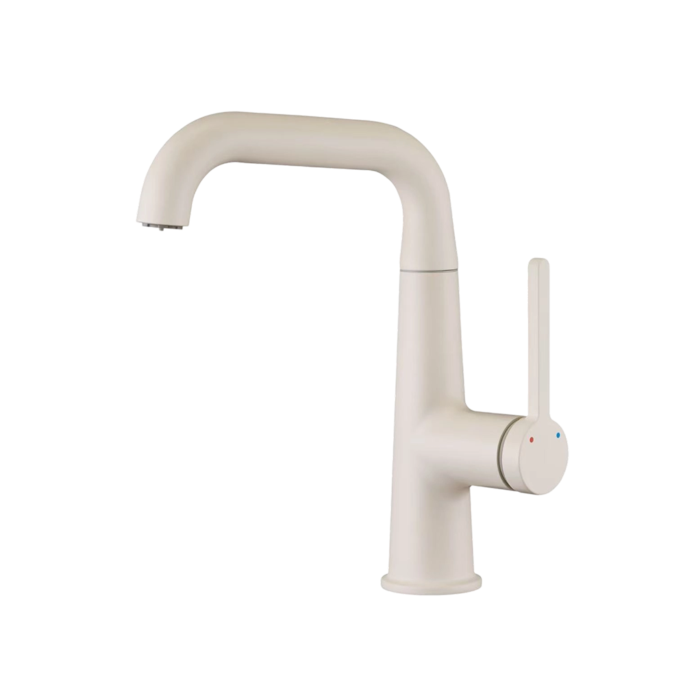 CML30230015C White Color Convenient Handle Bathroom Basin Faucet with Good Appearance 